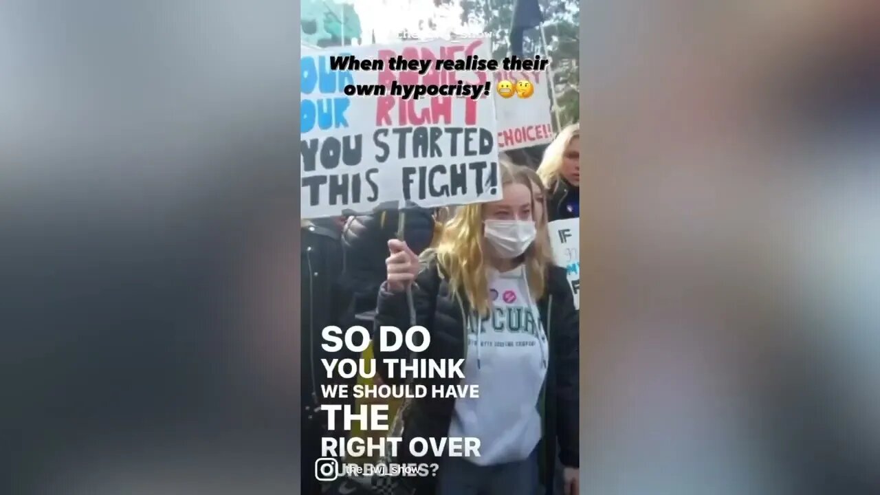 Pro Choice Feminist Realize Their Own Hypocrisy 🤣