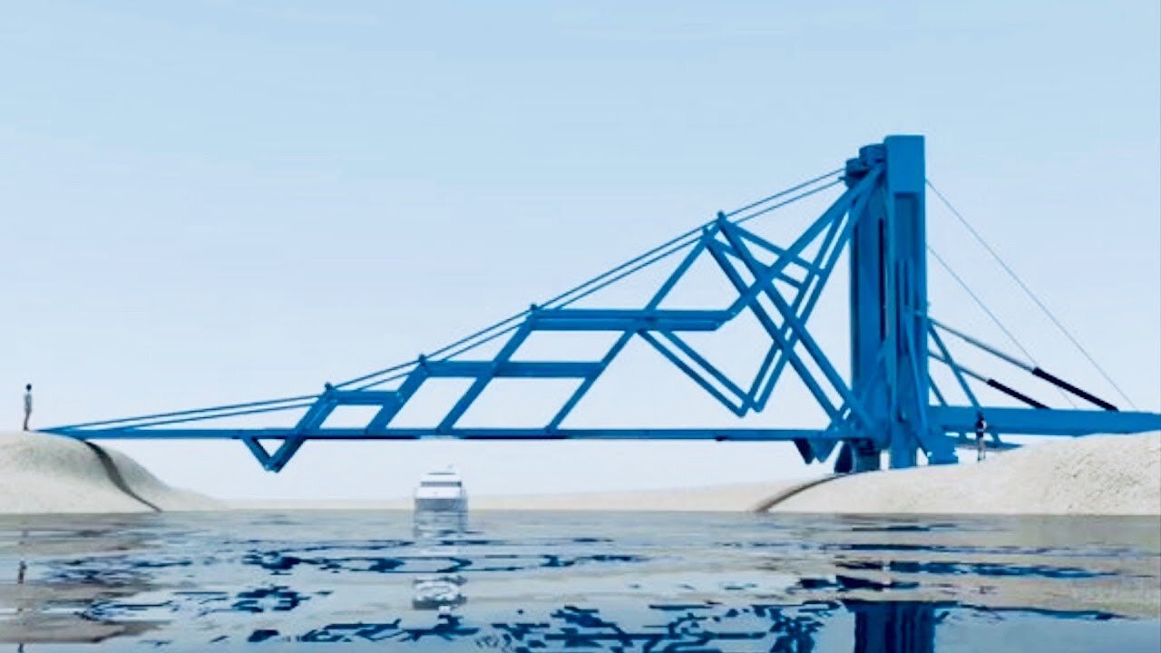 Great Mobile Folding Bridge Structure - Engineering Solution