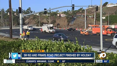 SR-163 and Friars Road work wraps up