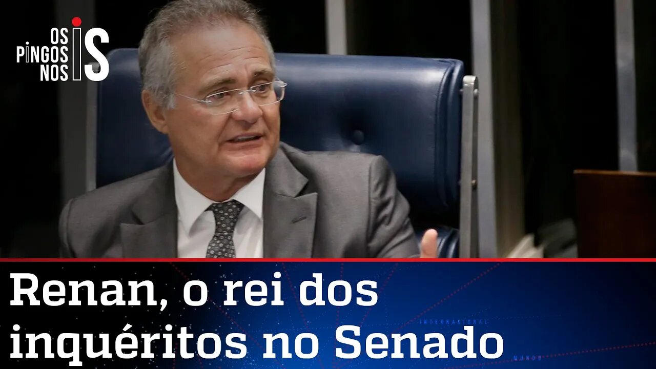 PF quer mais prazo em 2 dos 11 inquéritos de Renan Calheiros