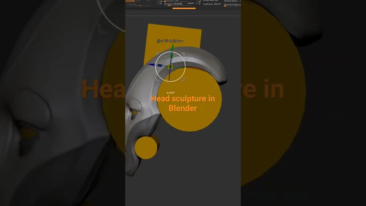 Tutorial on head sculpturing in Blender #blender #tutorial #shorts #viral