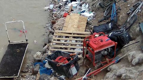 Homeless Las Vegas versus flooded tunnel... monsoon