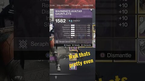 Destiny 2 - Well that is pretty even.