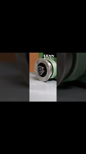 This machine cuts circular disks in sheet metal