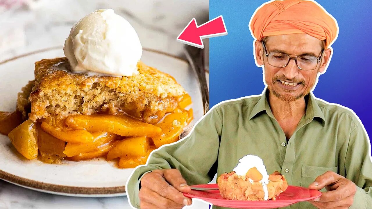 Tribal People Try Peach Cobbler For The First Time