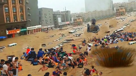 God Warns, We Pray for China Flood: Mass Evacuation of Baoding, Hebei