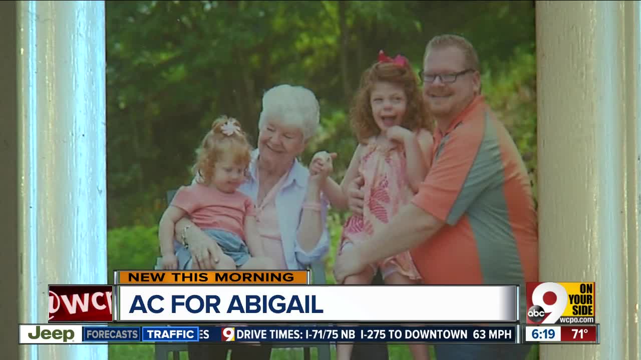 To help a sick girl, two local companies team up to replace a Taylor Mill family's broken A/C unit