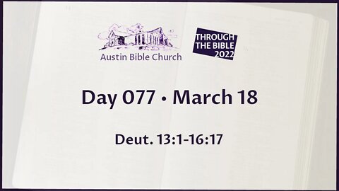 Through the Bible 2022 (Day 077)