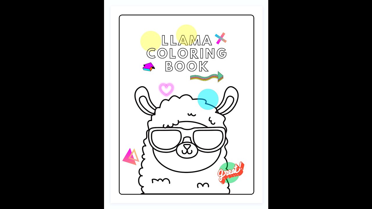 Llama Coloring Book