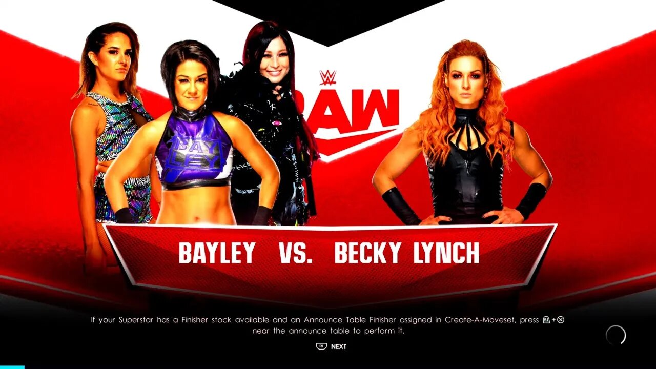 WWE Monday Night Raw Becky Lynch vs Bayley