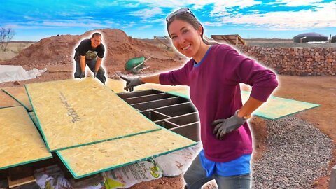 We Build An OSB Subfloor To Cover Our Underground Earthbag Room