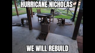 Hurricane Nicholas on SV Imagine aftermath and neighbors checking up on each other.