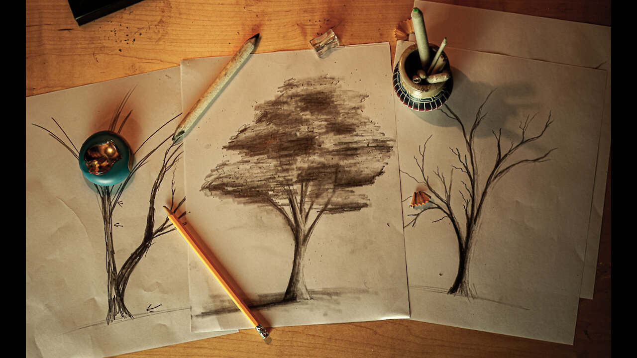 HOW TO DRAW REALISTIC TREES!! A SCIENTIFIC WAY TO LOOK AT TREES AND HOW TO DRAW/PAINT THEM!!