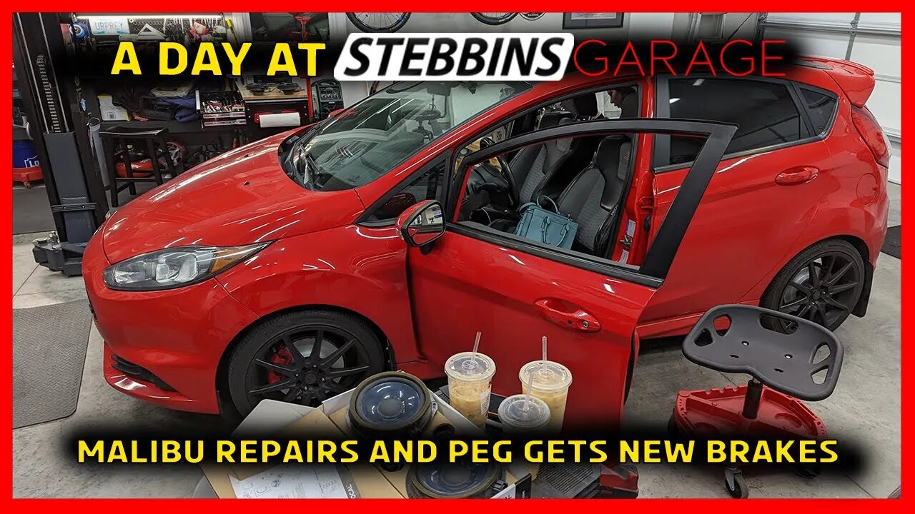 A Day at Stebbins Garage - 2014 Fiesta ST gets new brakes, and Malibu valance repair