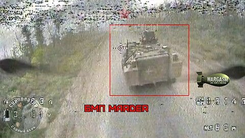 Ukrainian Marder personnel carrier hit with FPV kamikaze drone