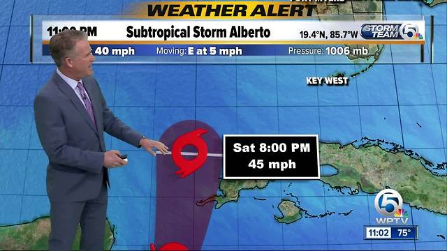 Subtropical Storm Alberto prompts flood watch