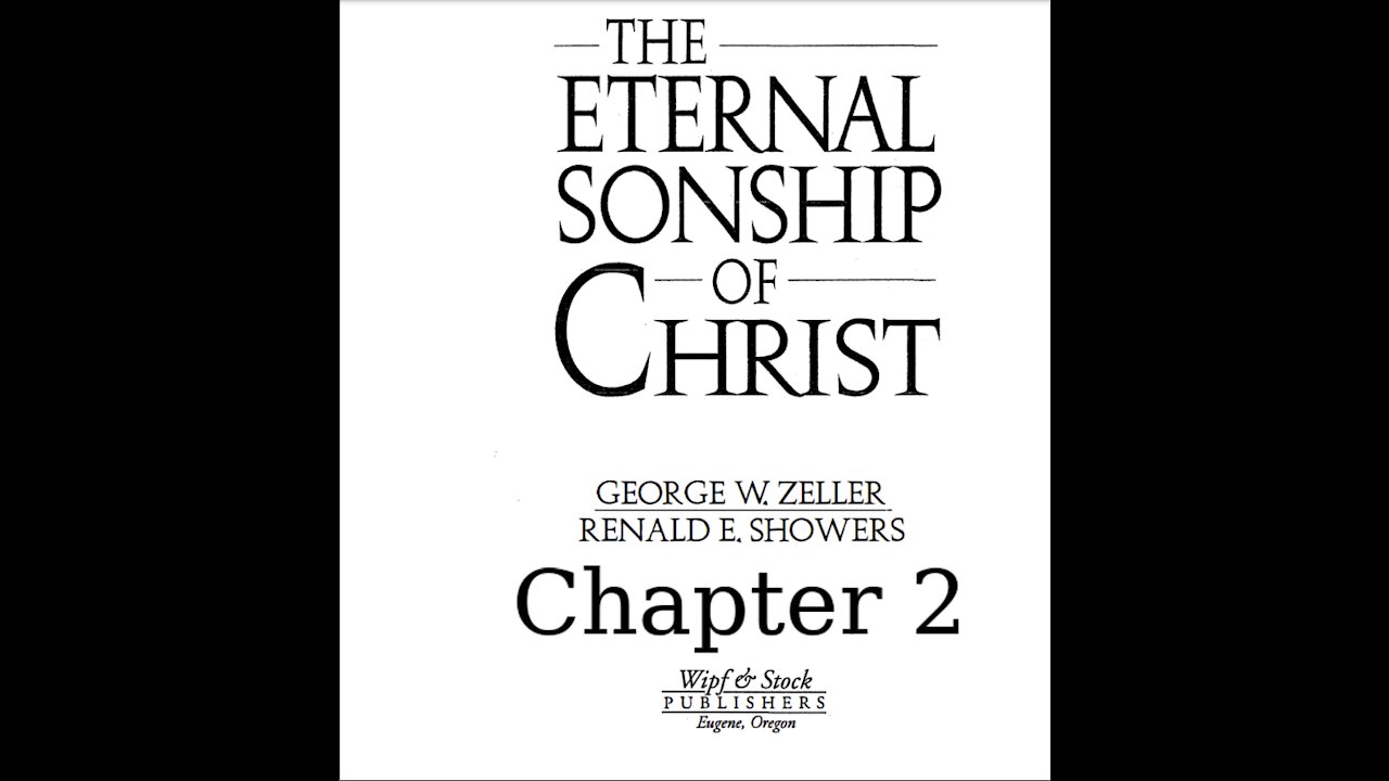 The Eternal Sonship of Christ Chapter 2