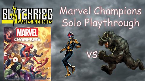 Nova vs Rhino Marvel Champions Card Game Solo Playthrough