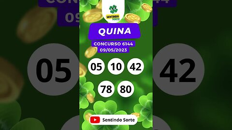 🍀 Resultado QUINA 6144 | 09/05/23 | Sentindo Sorte #shorts