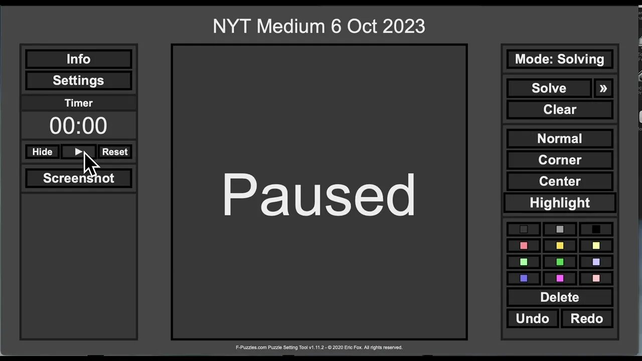 Sudoku 2023 10 06 medium - 20 minutes again?