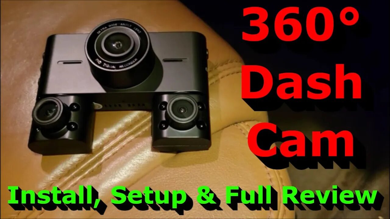 360° Dash Cam - Install, Setup & Full Review - 4 Channel Dashcam