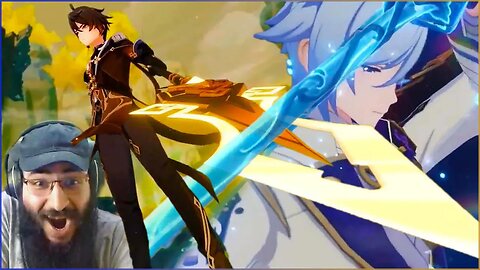 REACTION Genshin Impact Zhongli and Ayato Demo Trailers