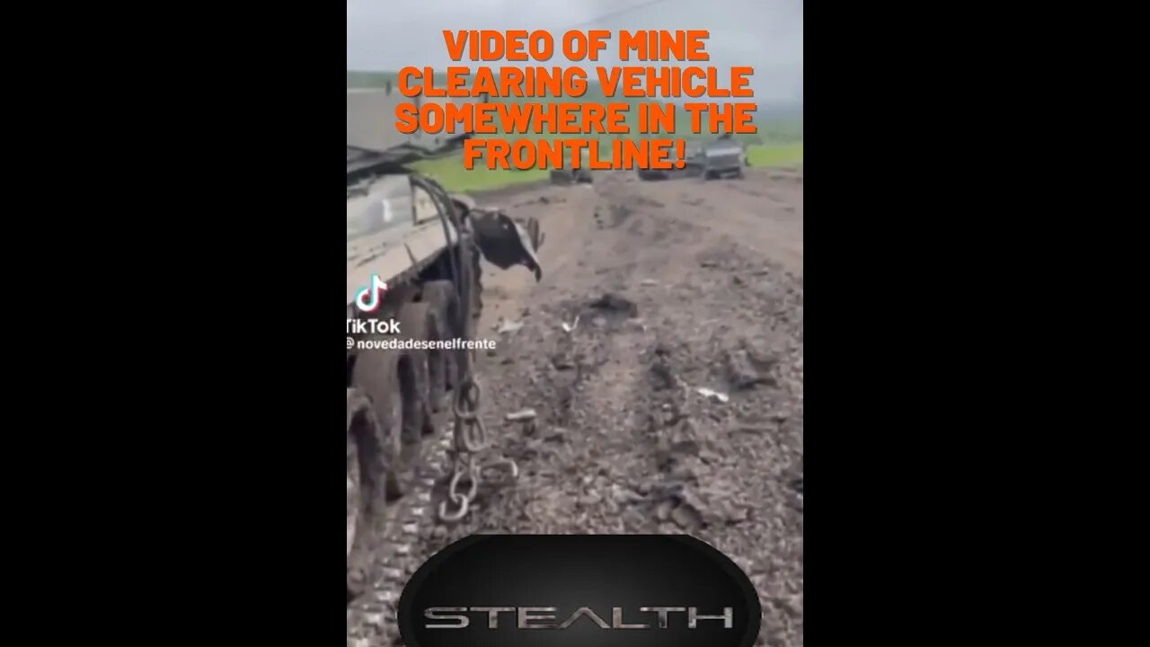 Video of mine clearing vehicle somewhere in the frontline