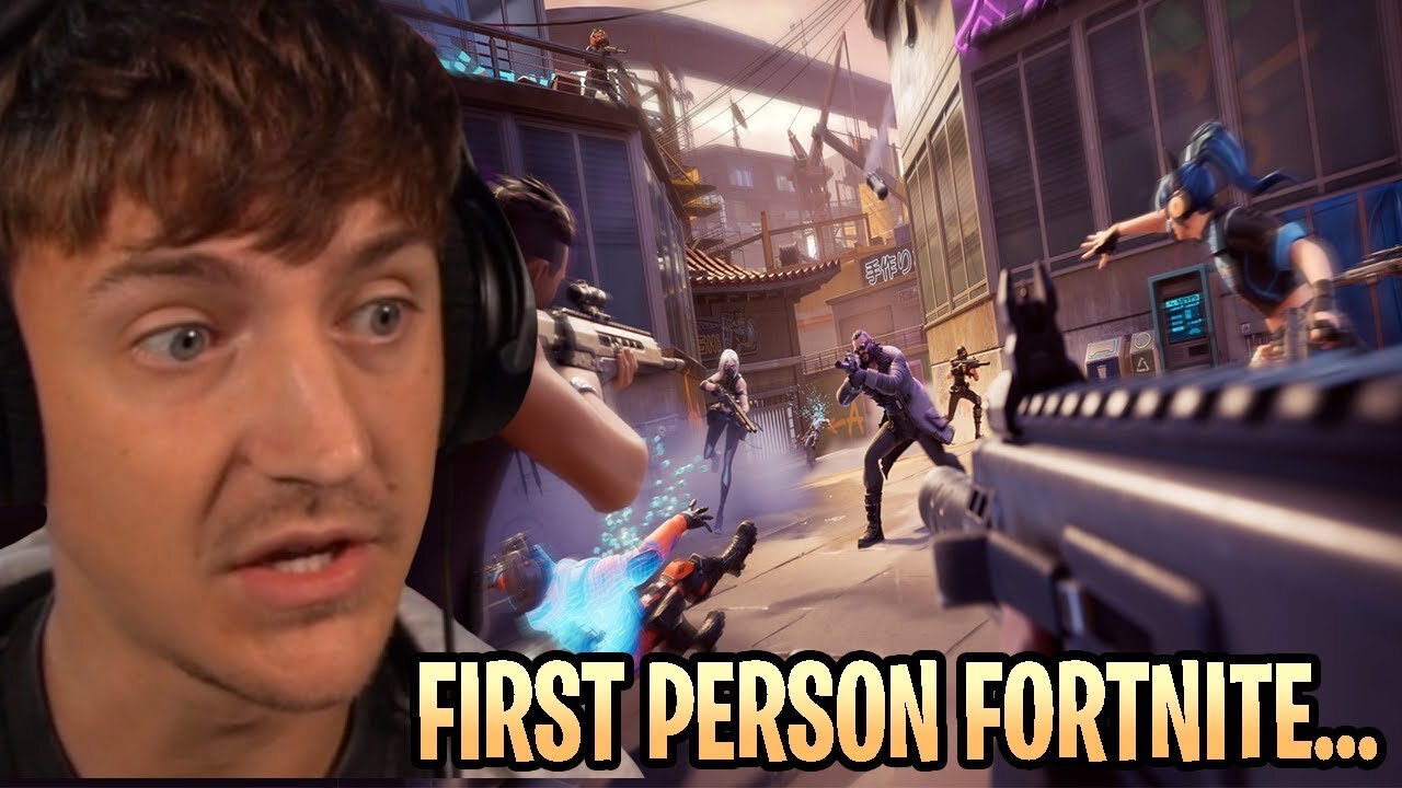 Ninja, CourageJD & Tim React To Fortnite's New FIRST PERSON Ranked Game Mode!
