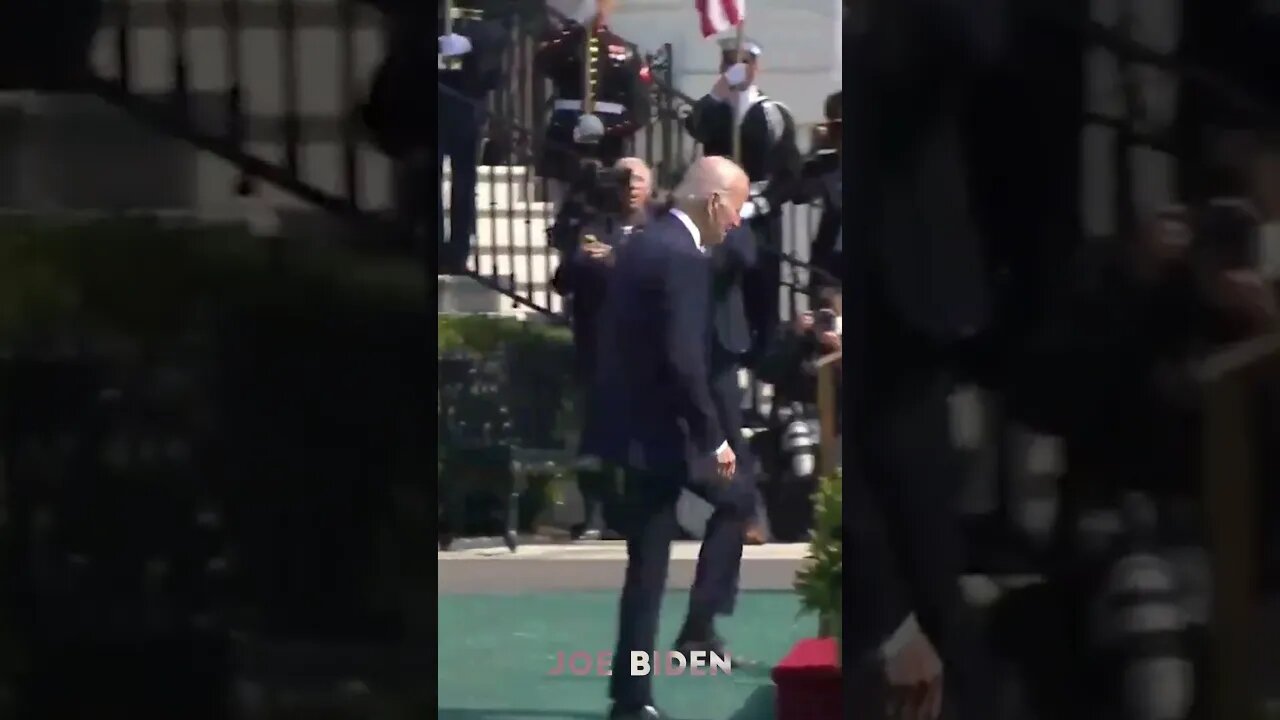 Joe Biden, Walks On Stage Right Past The Podium