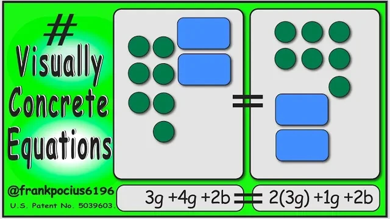 VISUAL EQUATION _ 7g +2b = 7g +2b _ SOLVING BASIC EQUATIONS _ SOLVING BASIC WORD PROBLEMS