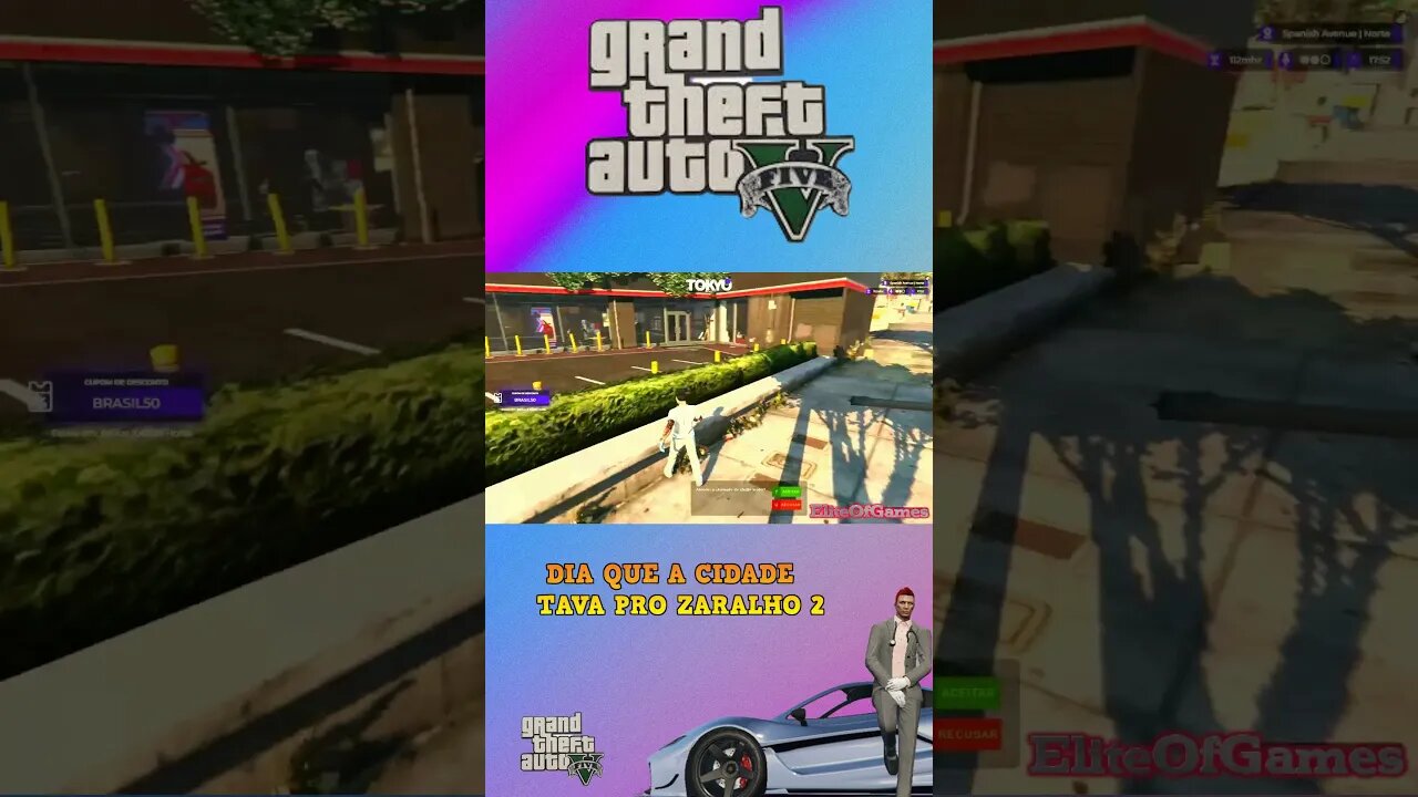 Grand Theft Auto V DIA QUE CIDADE TAVA PRO ZARALHO 2 #shorts