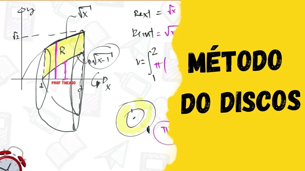 MÉTODO DOS DISCOS | VOLUME DE SÓLIDOS DE REVOLUÇÃO | APLICAÇÕES DE INTEGRAL