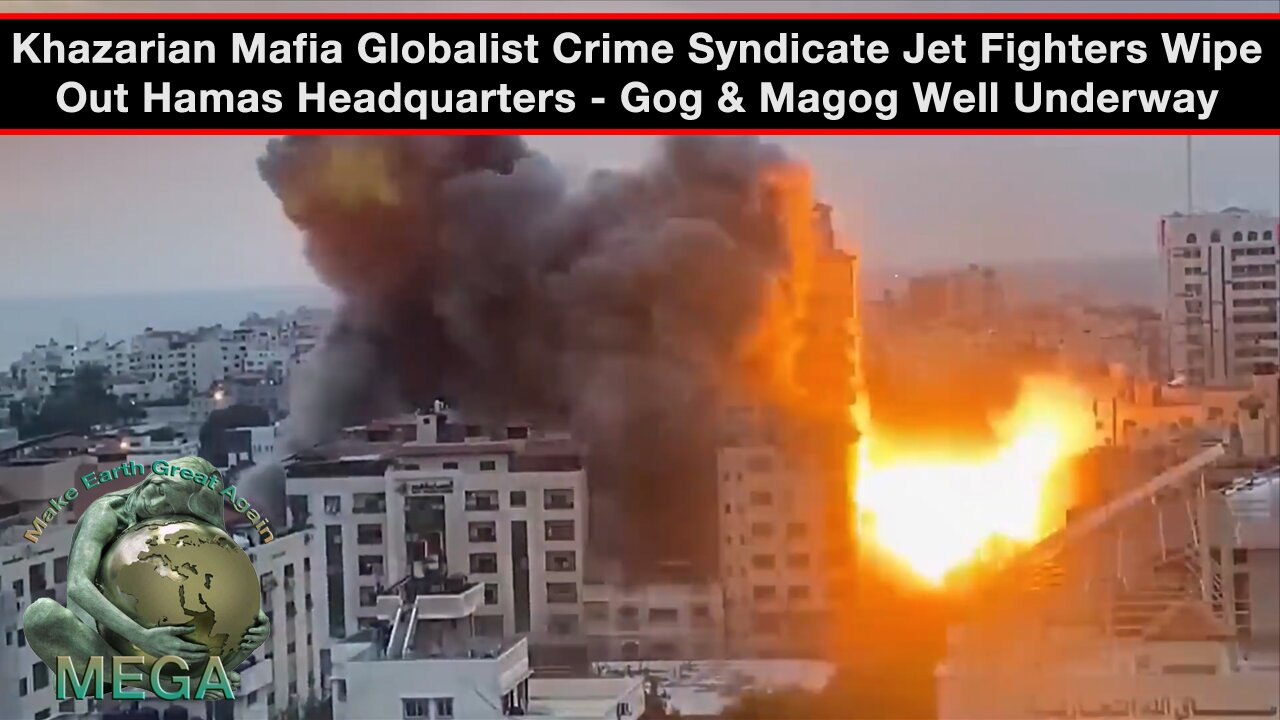 Khazarian Mafia Globalist Crime Syndicate Jet Fighters Wipe Out Hamas Headquarters - Gog & Magog Well Underway