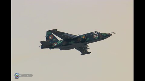 Sukhoi Su-25 attack aircraft of the Bulgarian Air Force.