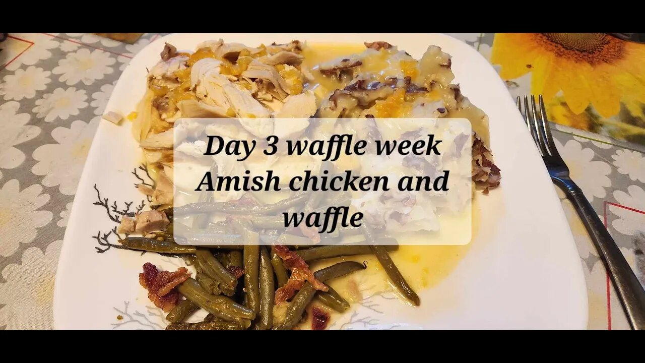 Day 3 waffle week Amish chicken and waffle #amishcountry #waffles #chicken