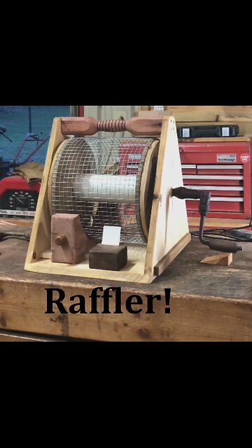 Homemade Raffle Drum From Cable Spool