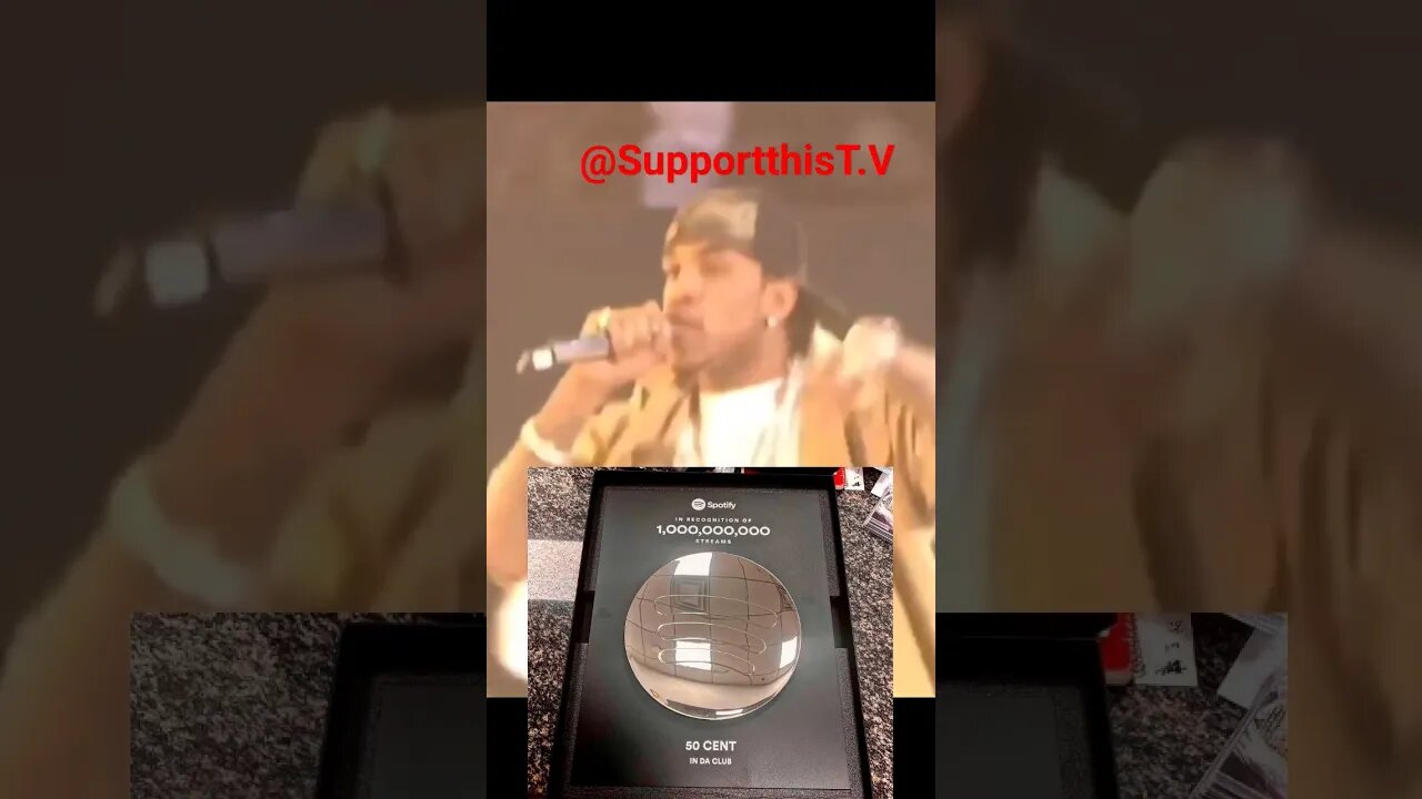 Spotify Awards 50cent A Billion Streams Plaque