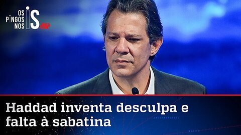 Amarelou! Haddad não dá as caras na sabatina da Jovem Pan