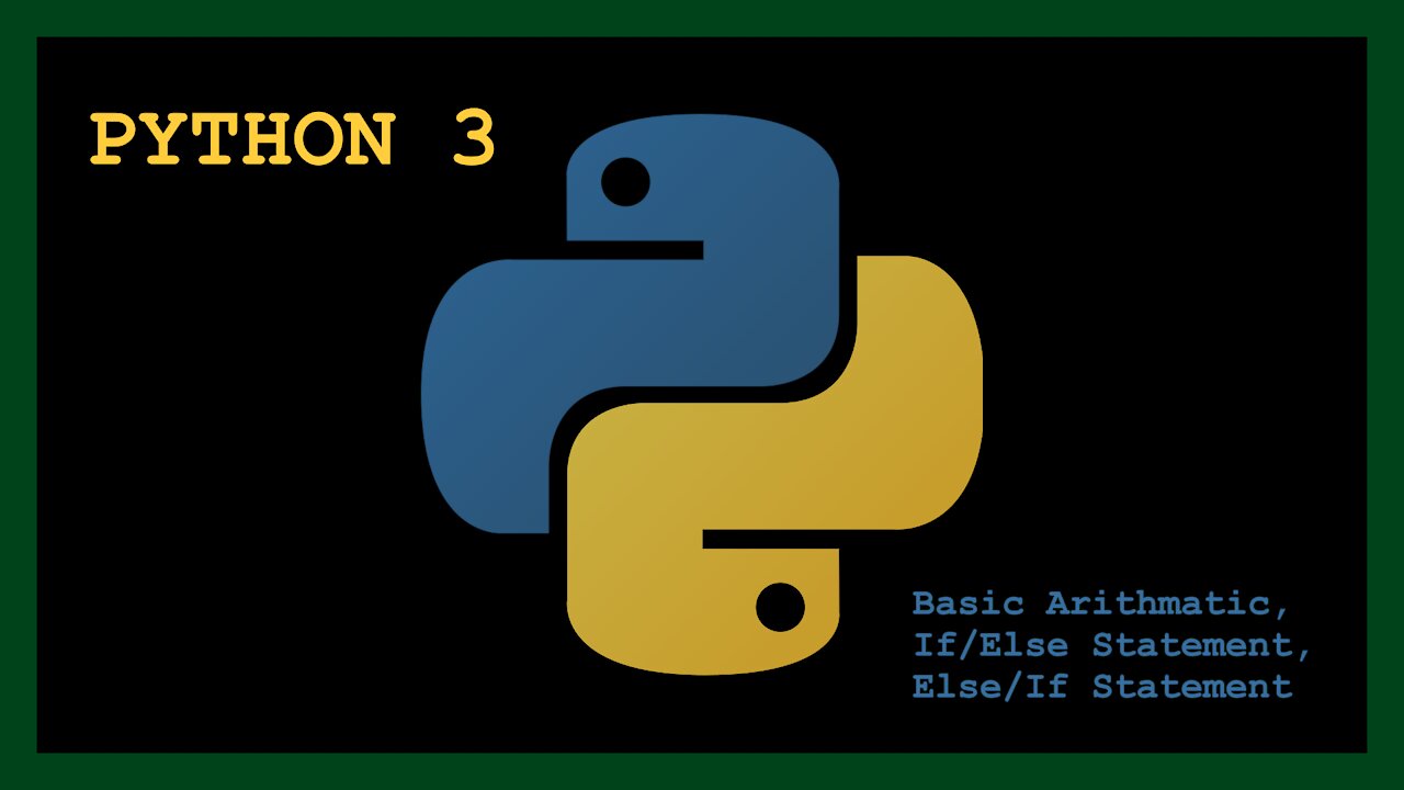 Python With Pycharm 4 - Basic arithmatic, if else statement, else if statement