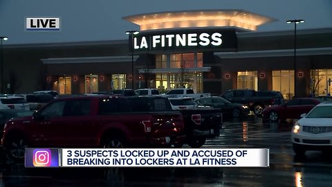 3 suspects locked up and accused of breaking into lockers at LA fitness