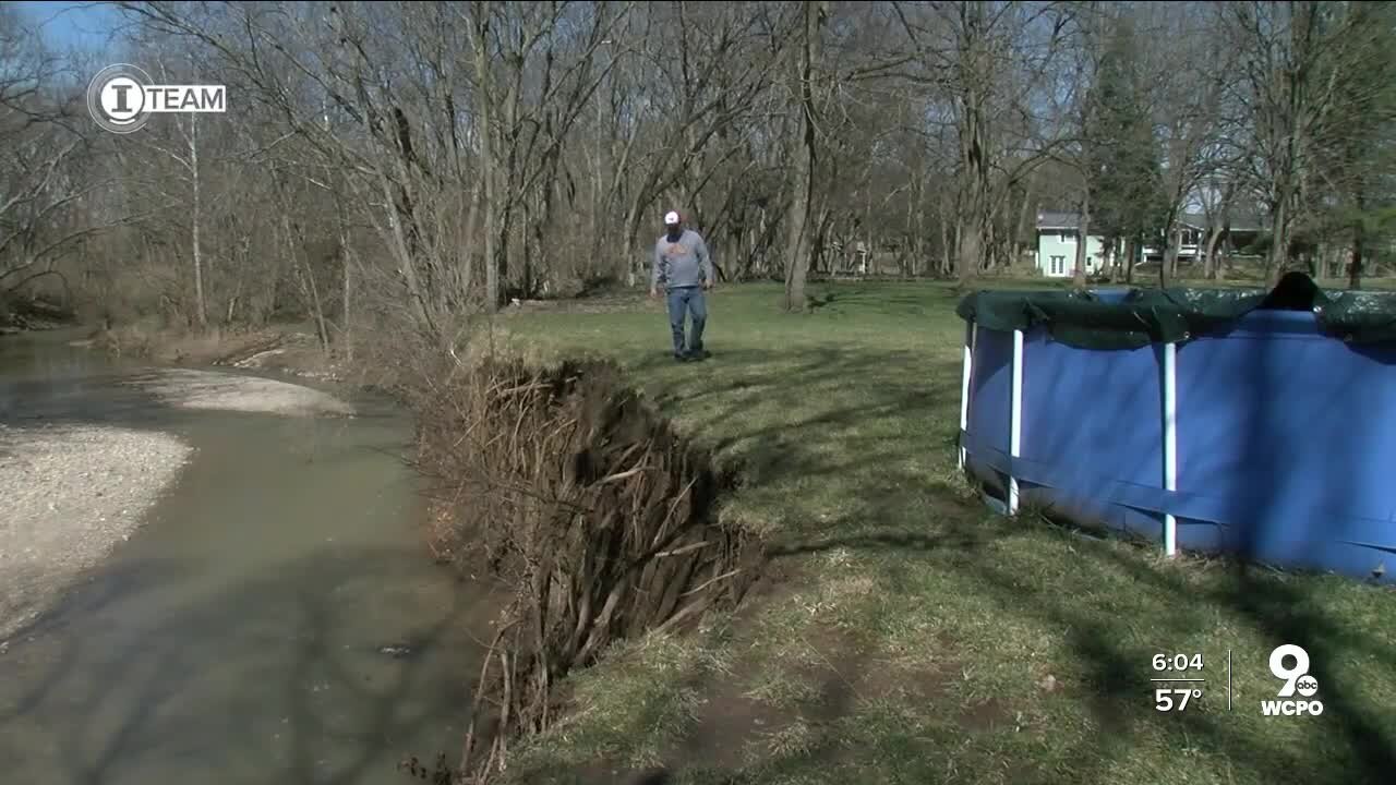 Massive erosion along Ross Township creek moving toward family's home -- can anyone help?