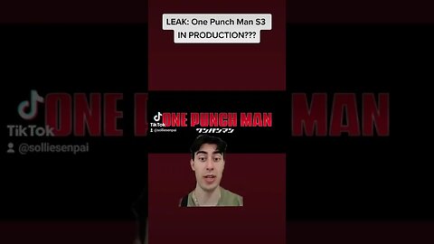 LEAK: One Punch Man S3 IN PRODUCTION???