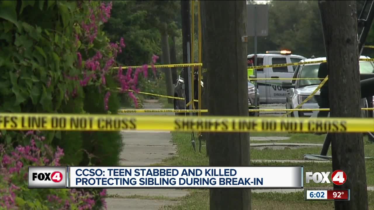 Teen stabbed and killed protecting sibling during break-in