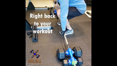 Dualbell Dumbbell Holder: Easy on, easy off