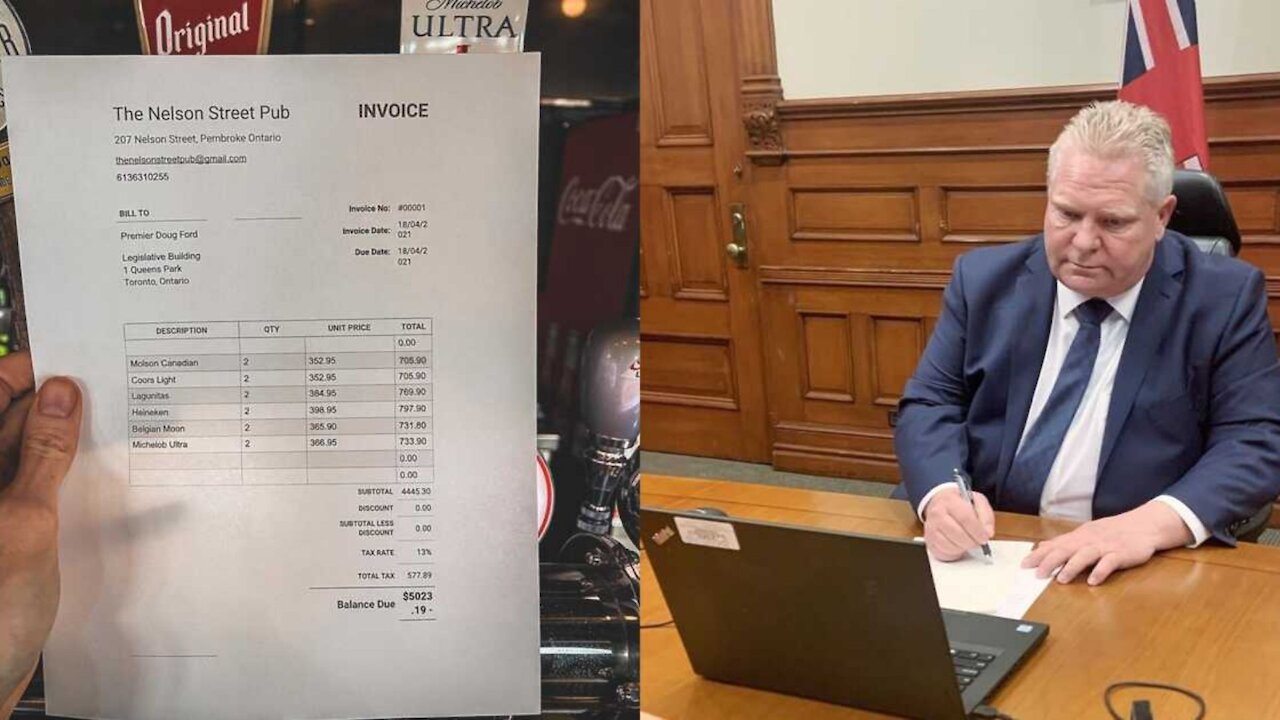 An Ontario Pub Is Sending Ford An Invoice For Wasted Beer & Demanding Restaurants Reopen