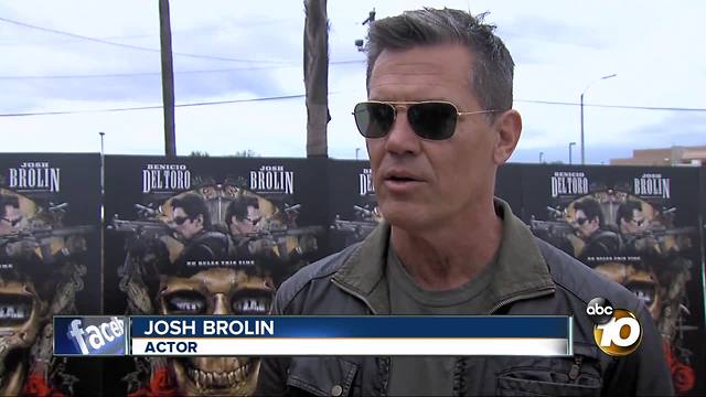 Josh Brolin, Benicio del Toro greet Marines at MCAS Miramar