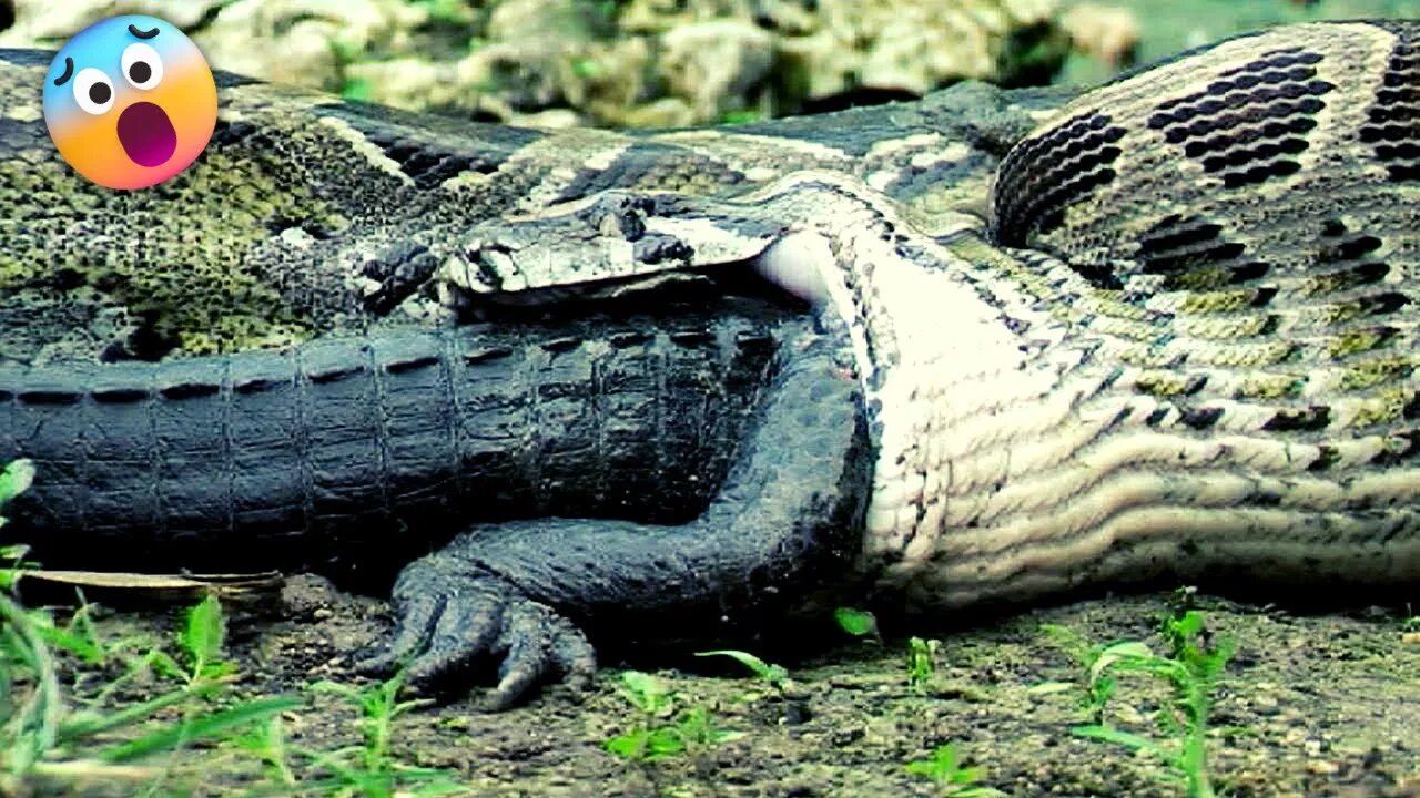 Python Swallows an Alligator | Unreal Animal Moments