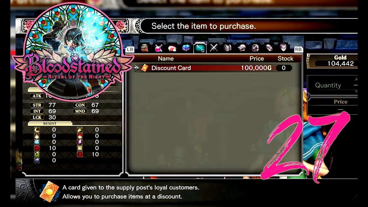 Discount Card | Bloodstained: Ritual of the Night | Blind PC Gameplay 27 | SpliffyTV