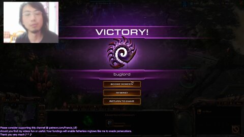 starcraft2 zerg v protoss easy victory followed by a narrow victory