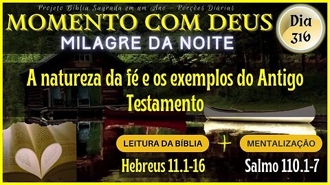 MOMENTO COM DEUS - LEITURA DIÁRIA DA BÍBLIA | MILAGRE DA NOITE - Dia 316/365 #biblia